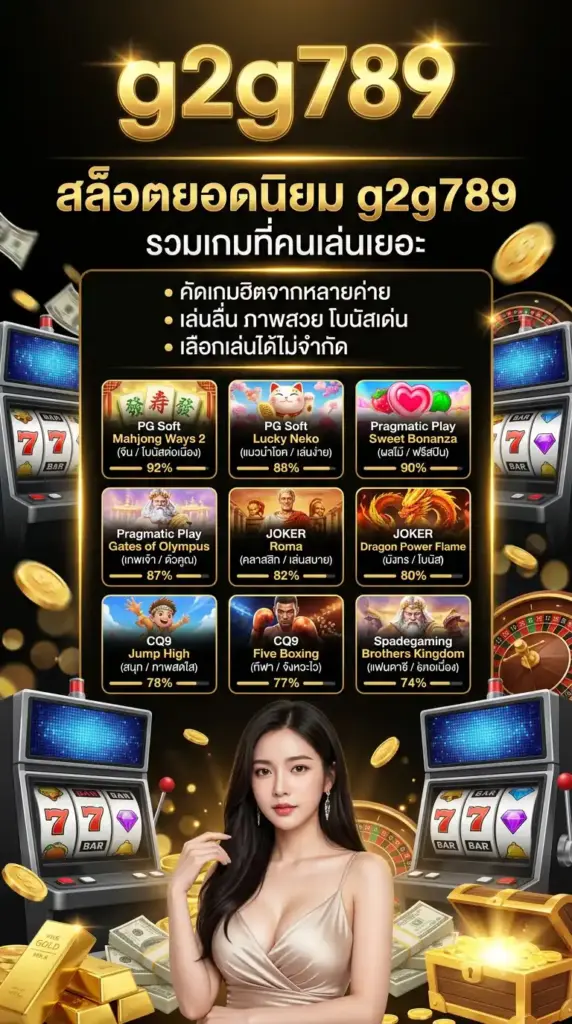 สล็อตยอดนิยม รวมเกมที่คนเล่นเยอะ