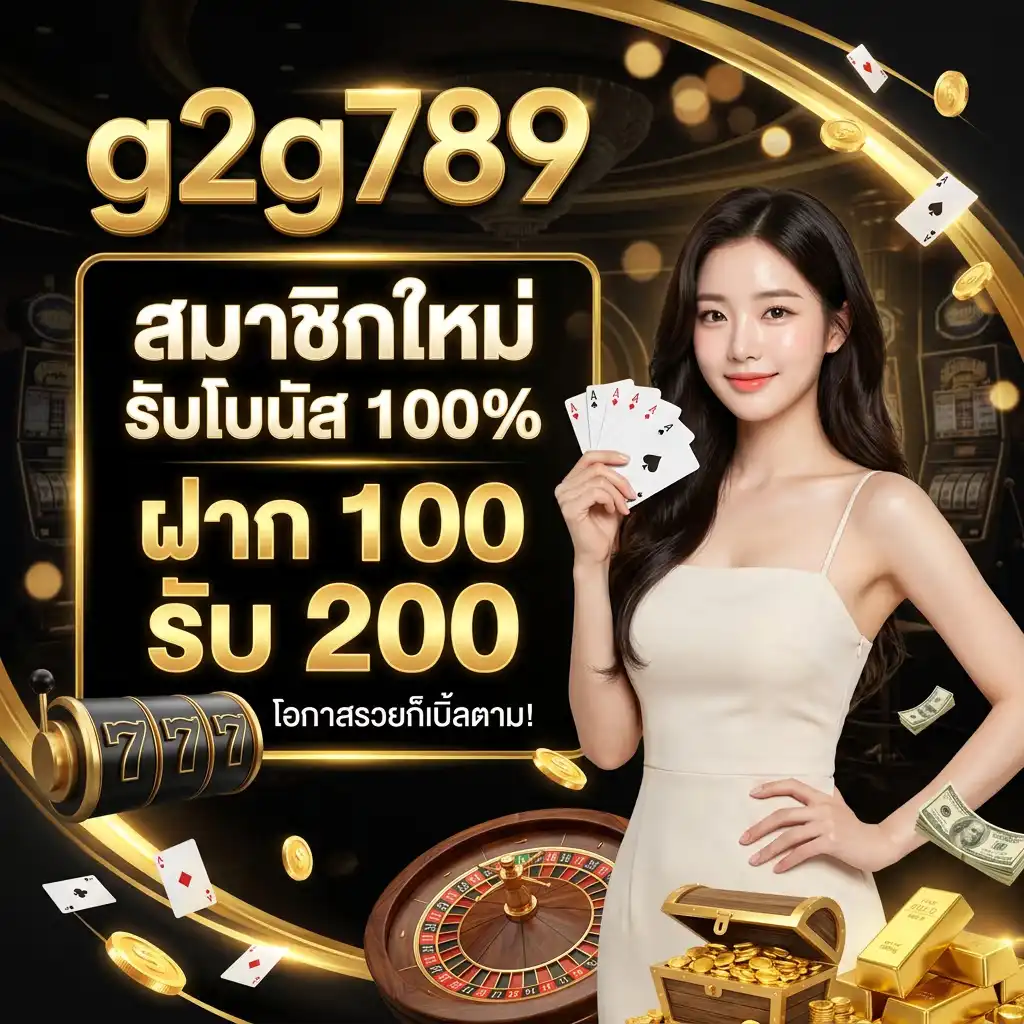 โปรโมชั่น สมาชิกใหม่ รับโบนัส 100% (ฝาก 100 รับ 200) ทุนเบิ้ลสอง โอกาสรวยก็เบิ้ลตาม